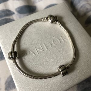 Pandora Bracelet + Stoppers